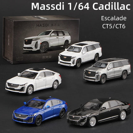 Massdi 1:64 Cadillac Escalade Car Model CT5 CT6 Alloy Miniature Diecast Vehicles Toy Collection