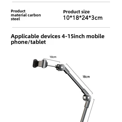 1Pcs Overhead Phone Stand Desktop Articulated Arm Holder for Live Streaming Video Recording Filming Multi-Angle Table Mount