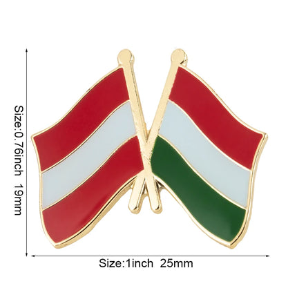Hungary Flag Badge Brooch Natinal Lapel Pins Flag Lapel Pins Country Flag Badge