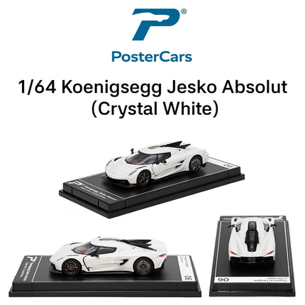 Postercars 1/64 Toy Car Model Lamborghini McLaren Bugatti Koenigsegg Pagani Aston Martin Diecast Vehicle Miniature Free Wheels