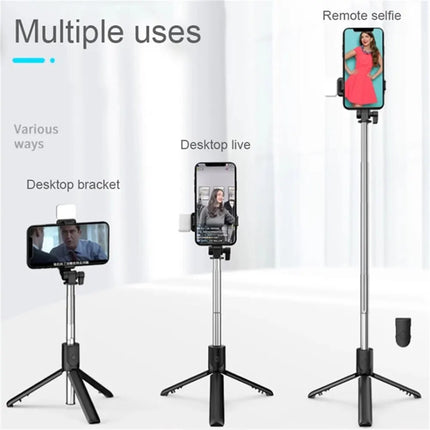 Phone holder Selfie Stick Wireless Tripod Stand Bluetooth Remote Extendable Tripod for iPhone Mobile Phone Tiktok Live Streaming