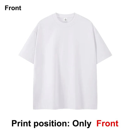 Custom T-Shirt Personalized Logo Photo Text Image Brand Print 100% Cotton Solid 5XL Team Workwear Men Women DIY Your Design Tees