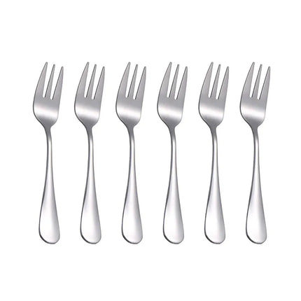 6pcs Stainless steel cutlery fruit forks dessert forks are small and delicate for entertaining guests