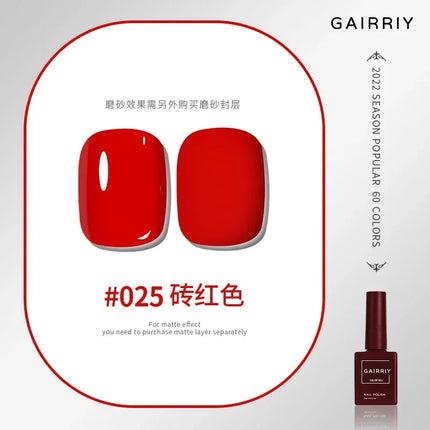 Gairriy 15ml Gel Nail Polish 60 Colors Glitter Soak Off UV LED Semi-Permanent Varnish Nail Art Salon Nail Polish Free Shipping