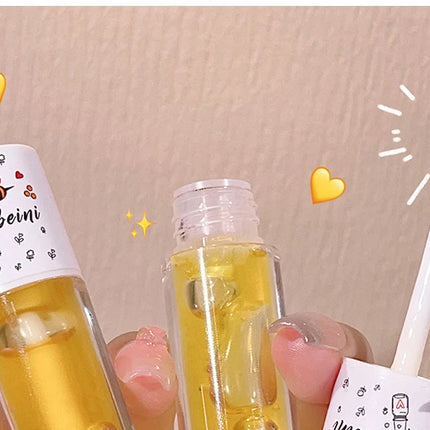 Bee Lip Oil Water-shine Glass Transparent Lip Honey Dry Repair Lip Care toot Lip Moisturizing Lip Oil