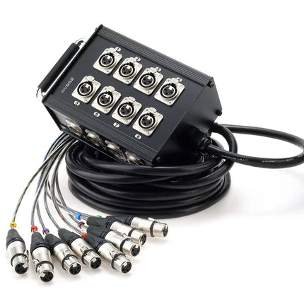 Multi-channel Al alloy Cable Blank Cable Box 16/24/32 Channels for Stage Mobile Audio XLR Male Female Audio Signal Cablebox hole