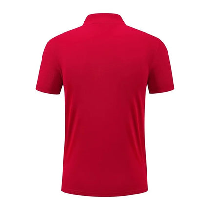 2026 Summer Men's Red Short-Sleeved Polo Shirts, Fashion Casual Pullover, 21 Colors Available T-Shirt