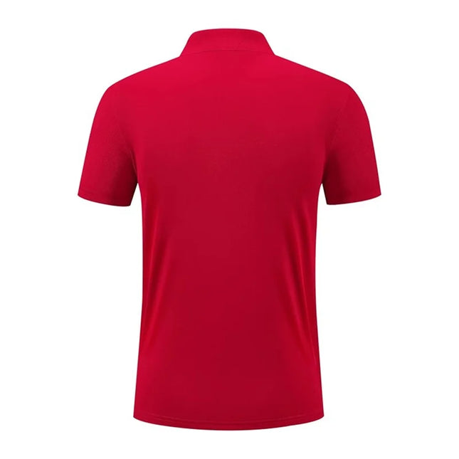 2026 Summer Men's Red Short-Sleeved Polo Shirts, Fashion Casual Pullover, 21 Colors Available T-Shirt
