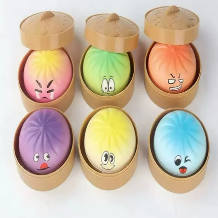 New Baozi Stress-Relief Kneading Music Cartoon Design Ventilation Simulated Food Game Stress-Relief Toy Slow-Paced Rebo