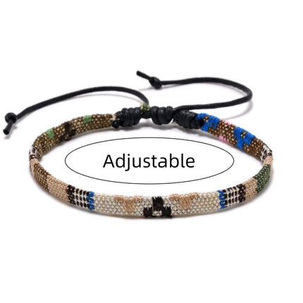 Bohemia Style Colorful Weave Rope Friendship Bracelets For Woman Men Cotton Handmade Braided Bracelet Ethnic Jewelry Gifts