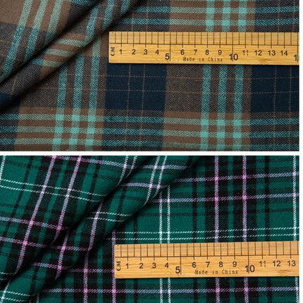 Pure Cotton Material Plaid Cloth Brushed Fabric for Shirt Clothing Diy Handmade Wholesale Cloth Apparent Diy Sewing Per Meter