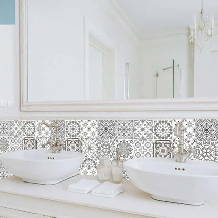 10 Pieces Frosted Matte Film Tile Stickers Kitchen Bathroom Decorative Wall Stickers Waterproof Oil Resistant Wall Stickers