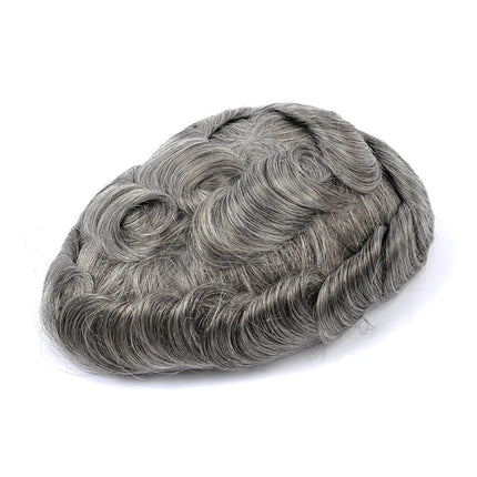 Topunique Full Swiss Lace 90% Light to Medium Light Men Toupee Capillary Prothesis Hair Piece For Men Hair Replacement System