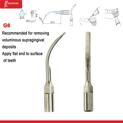 Original Woodpecker Dental Scaler Tips Ultrasonic Scaling Tip G1 G2 G3 G4 G5 G6 G7 G8 Fit For EMS UDS