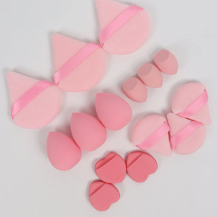 Multi Effect 15 Piece Set 3 Loose Powder Puffs&3 Mini Loose Powder Puffs&3 Medium-Sized Eggs&3 Mini Eggs&3 Air Cushions. Founda