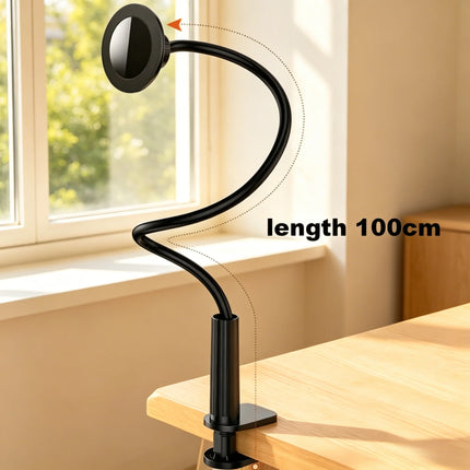 Flexible magnetic phone stand, bendable gooseneck for ideal viewing angles. Durable design for daily home entertainment.