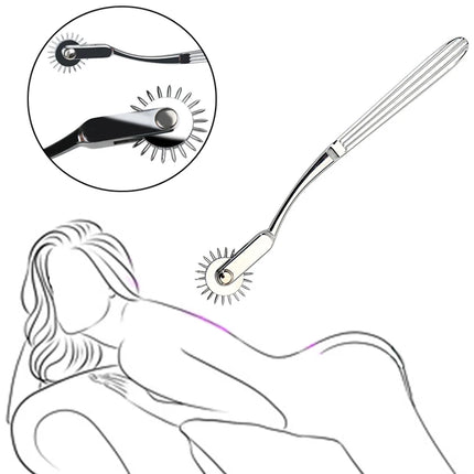 Stainless Steel Pinwheel Needles Wheel Roller Sex Toys For Women Vaginal Nipple Massager Clitoris Stimulator Couple Erotic Goods