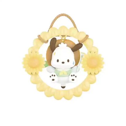 High-Quality Version Sanrio Cartoon Pochacco Flower And Teenager Series Trendy Toy Blind Box Cute Girl Gift Car Ornament Toys