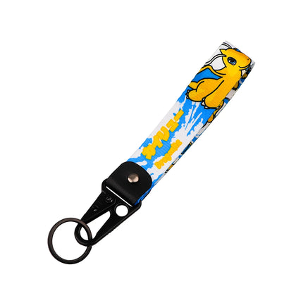 Cartoon Keychain Lanyard Cute Gengar Keyrings Wrist Straps for Backpacks Car Keys Holder Charm Anime Cosplay Accessories