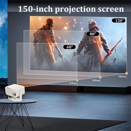 KaiAqua HT23 4K Android11 Projector Native 1080P 390ANSI Dual Wifi6 BT5.0 1920*1080P Cinema Portable Projetor Upgrated HT23