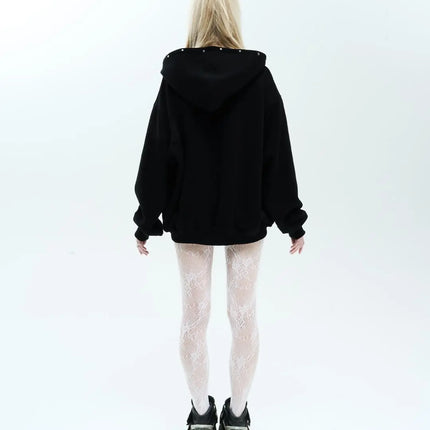 Autumn and Winter Harajuku Instagram Trendy Retro Fashion Zipper Hoodie Cross border Clothing for Men and Women