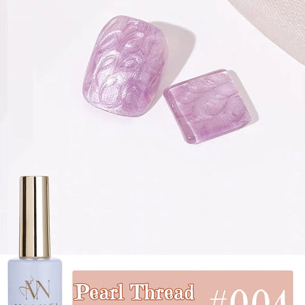 MIANEL 12ML Mother-of-Pearl Mermaid Shimmer Thread Gel Polish 2026 Spring-Summer Collection Fine Glitter Aurora Pearl Nail Art