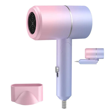 Hair Dryer with Diffuser High power negative ion hair dryer Lightweight Hair Dryer Foldable Home Thermostatic Silent Hair Dryer