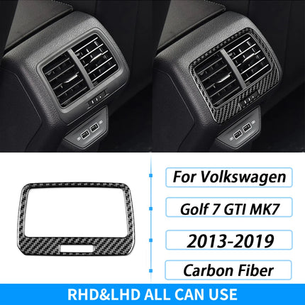 For Volkswagen Golf 7 GTI MK7 2013-2019 Carbon Fiber Gear Shift Air Outlet Window Lift Dashboard Suit Trim Car Interior Sticker