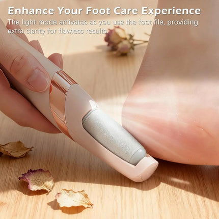 USB Rechargeable Electric Foot Callus Remover, Portable Pedicure and Foot Grinding Tool, Creates Smooth Feet, 2 Adjustable Settings, 2 Replaceable Grinding Heads, Suitable for Feet and Toenails, Perfect for Home Pedicure Expe