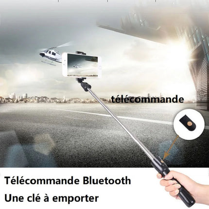 Wireless Bluetooth Selfie Stick Foldable Tripod Portable Cell Phone Extendable Tripods For iPhone Xiaomi Huawei Phone Video Live