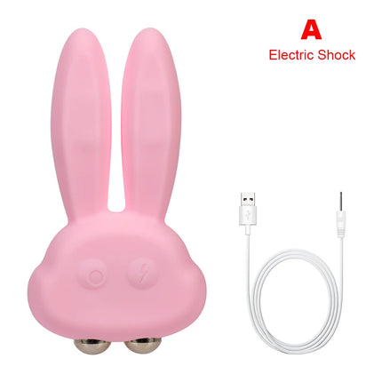 Normal/ Electric Shock Rabbit Vibrators For Women Nipple Clamps Clitoris Stimulator Anal Plug Female Masturbator Sex Toys Adults