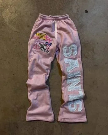 Teenage Couple Casual Wide-leg Sports Pants Street Wear Trousers Y2k Style Print Series Hot Sale 2026 New Popular Print Series