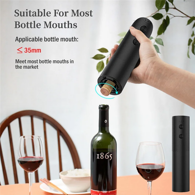 HIM-Red Wine Electric Bottle Opener Corkscrew Automatic Wine Opener Vacuum Wine Stopper Decanter For Bar Kitchen