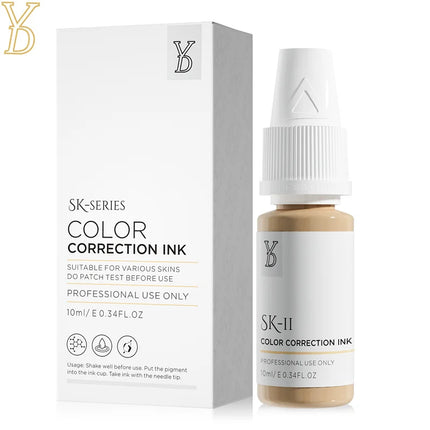 YDPMU 10ML Skin Camouflage Pigment Semi Permanent Makeup Tattoo Ink for Scar Vitiligo Stretch Mark Conceal Restore Skin Tones