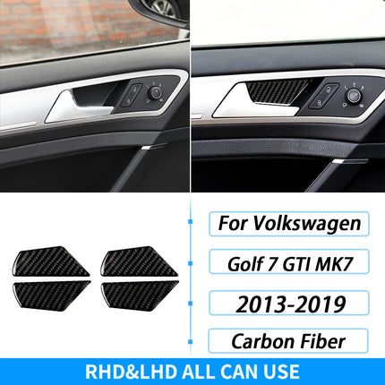 For Volkswagen Golf 7 GTI MK7 2013-2019 Carbon Fiber Gear Shift Air Outlet Window Lift Dashboard Suit Trim Car Interior Sticker