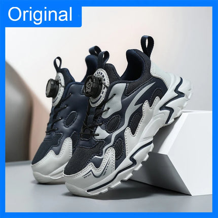 Children Sports Shoes Spring Breathe Mesh Thick Sole Light Anti Slip Children Daily Wear Casual Shoes Student Soft Running Shoes