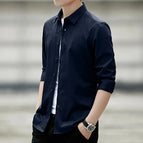 XL / Dark blue long sleeve shirt