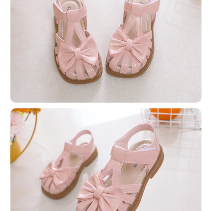 Baby Sandals for Girl Peep-toe Breathable Bow-knot Princess Children Fashion Soft 2024 Summer New Girls Sandals Cute Versatile