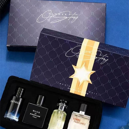 Luxury Brand Perfume Men Cologne Parfums Homme Gift Box 4Pcs Set 100ml Perfumes Masculinos Natural Floral Fruity Scent SprayLuxu