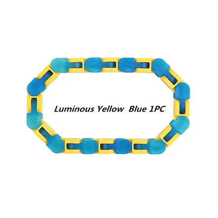 24 Knots Wacky Tracks Fidget Toys Glow in The Dark Toy For Children Bike Chain Stress Relief Bracelet Adults Sensory Toy Gifts