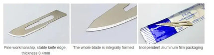 300pcs/3Box Disposable Medical Carbon Steel Sterile Surgical Blades for Eyebrow,Dental,Dissection, Podiatry, Grooming, Lab