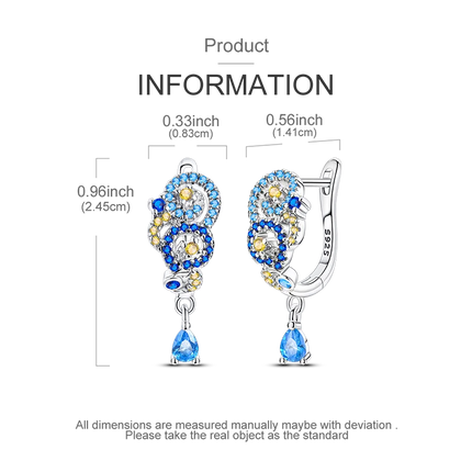 Original 925 Sterling Silver Tassel Earrings Women 2025 Zircon Ear Studs Sparkling Pave Hoop Earring Anniversary Jewelry Gift