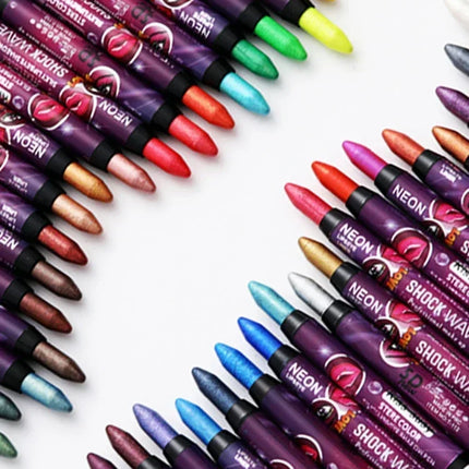 36 Color Eye Shadow Pen Waterproof 2 In 1 Not Smudge Eye Shadow Stick Lip Makeup Pen Glitter Shimmer Long-lasting Eye Shadow Pen