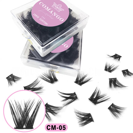 CoMango 144pcs Lash Clusters C/D Curl 10/12/14/16/18MM DIY Eyelash Extensions Individual Lashes Cluster DIY at Home