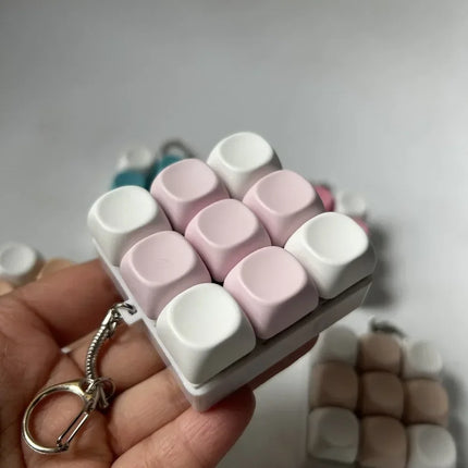 Keyboard Key Fidget Reliver Stress Toys Colorful Keychain Keycap Antistress Toys Adult Children Finger Button Toy Kids Game Gift