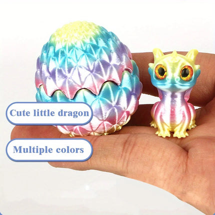 3D Printed Multi-Color Dinosaur Egg Set with Flip Lid - Unique Creative Desktop Decoration Gift Idea