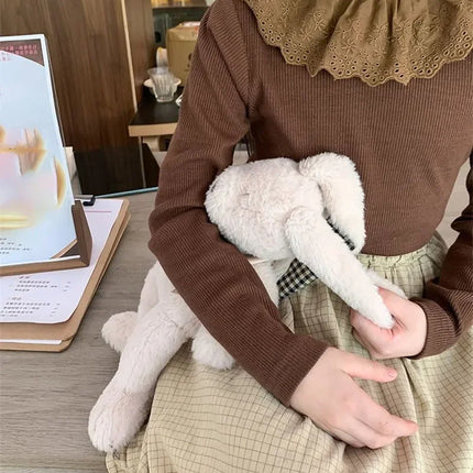 1-12 Years Long-Sleeved Shirts Children's Spring Knitted Tops Baby's Lace 2025 Lace Base Shirt Korean Girls Ruffle Collar T-shirt