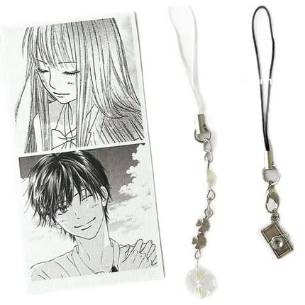 Anime Kimi Ni Todoke From Me to You Keychain Kuronuma Sawako Kazehaya Shouta Cosplay Flower Pendant Phone Key Chain Gifts