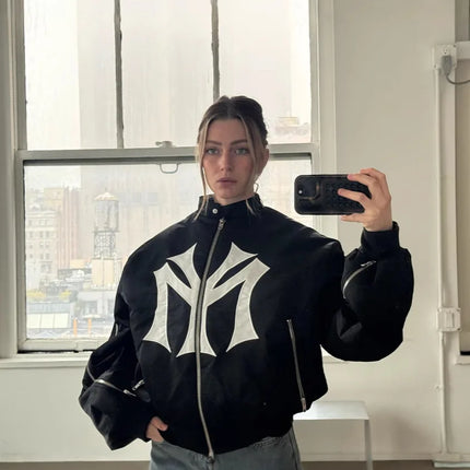 2026 New Unisex Loose Hoodie Multi-Zipper Design Letter Pattern Fashion Streetwear Casual Sweatshirt