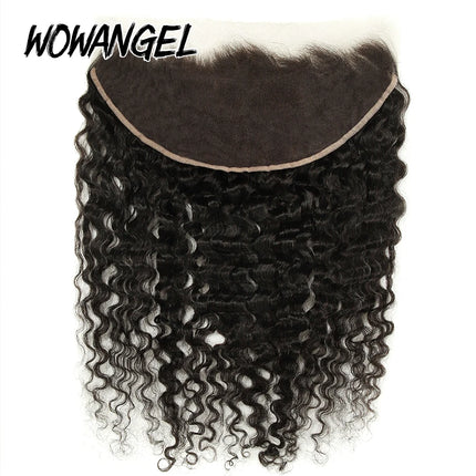 WOWANGEL Burmese Curly 13x6 HD Lace Frontal Only 13x4 Full Frontal Invisible 5x5 6x6 HD Lace Closure Only Virgin Hair Melt Skins